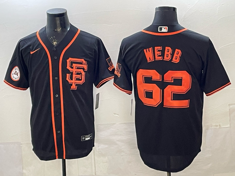 2026 Men Nike San Francisco Giants #62 Webb black Nike MLB Jersey004